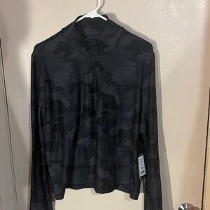 Yogalicious Black Camouflage Long Sleeve Top